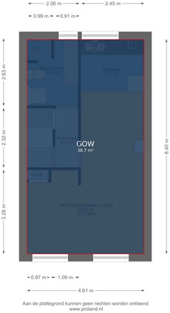 Floorplan - 3e Oosterstraat 11, 1211 LL Hilversum